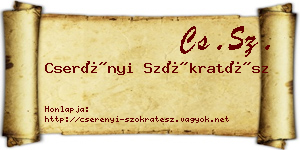 Cserényi Szókratész névjegykártya